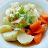 キャベツの芯あたりも❤温野菜サラダ♪（バルサミコ）